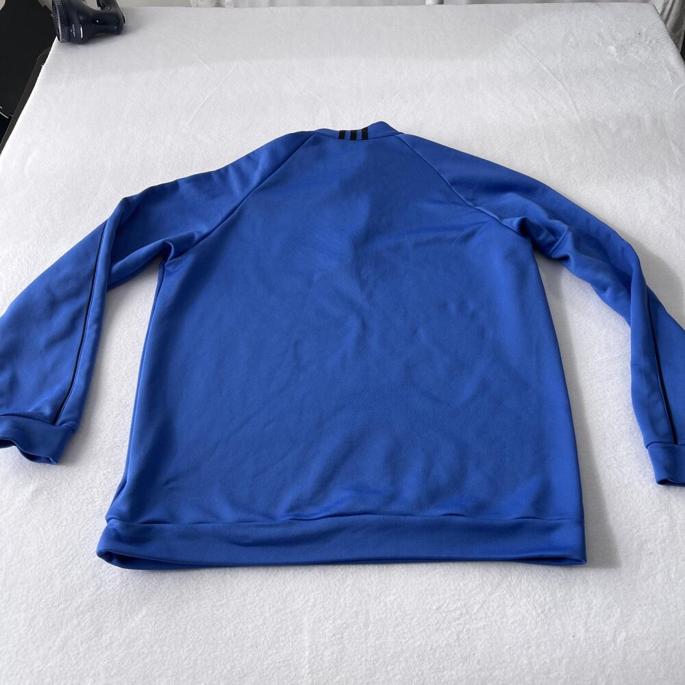 Adidas Golf Sweatshirt Mens Medium Blue Climalite 1/4 Zip Knit Fleece ANGC 1987 - Picture 6 of 12